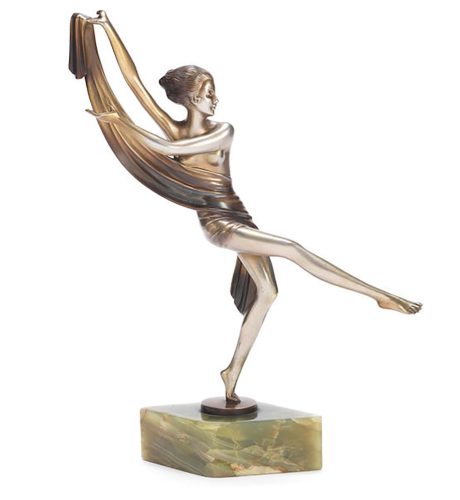 Art Deco bronze figure of a dancer by Josef Lorenzl, Austria c1930