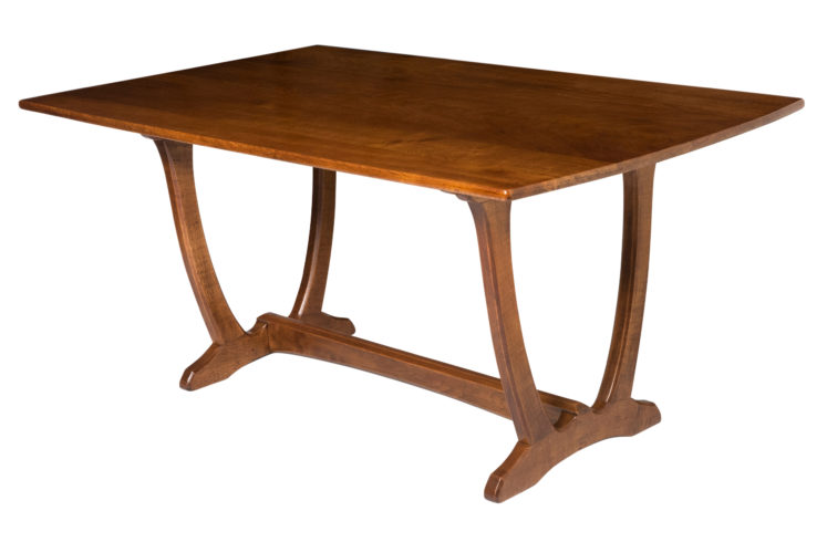 Oak Refectory Table by Edward Barnsley on a “Wishbone” Base, England circa 1940