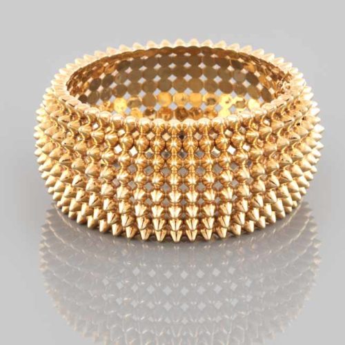 Spiked gold, Art Deco bracelet