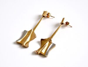 Björn Weckström Gold and Platinum Earrings